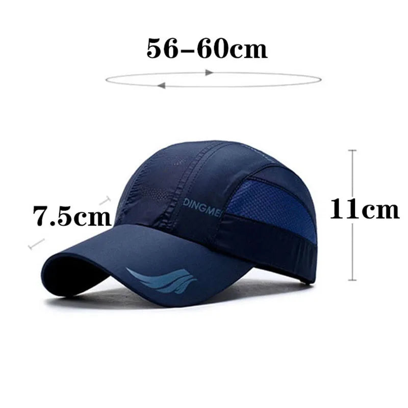 2024 Summer Brand for Men Sports Running Sweat Baseball Cap Male Canada Golf Quick Dry Women Kpop Solid Snapback Bone Mesh Hat