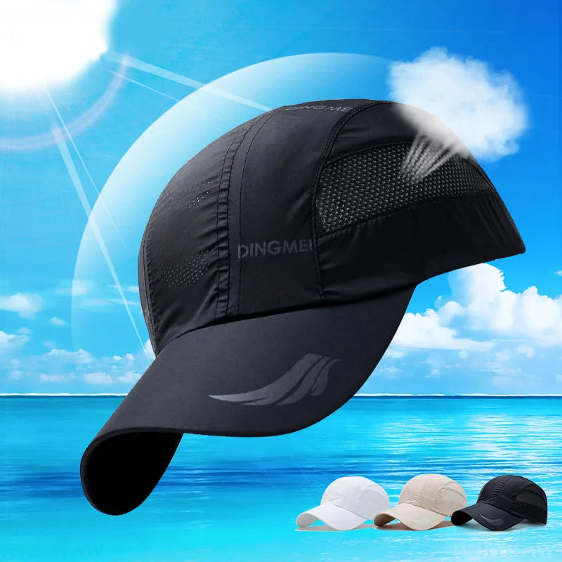 2024 Summer Brand for Men Sports Running Sweat Baseball Cap Male Canada Golf Quick Dry Women Kpop Solid Snapback Bone Mesh Hat