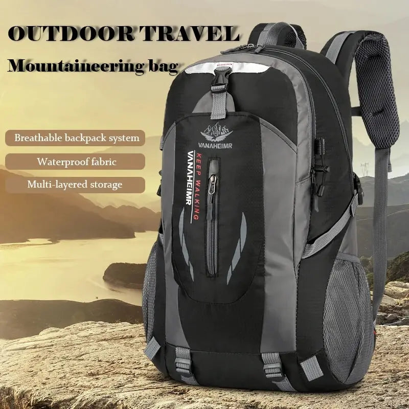 A Large-Capacity Men and Women Universal Outdoor Travel Backpack Waterproof Hiking Lightweight Duffel Bag