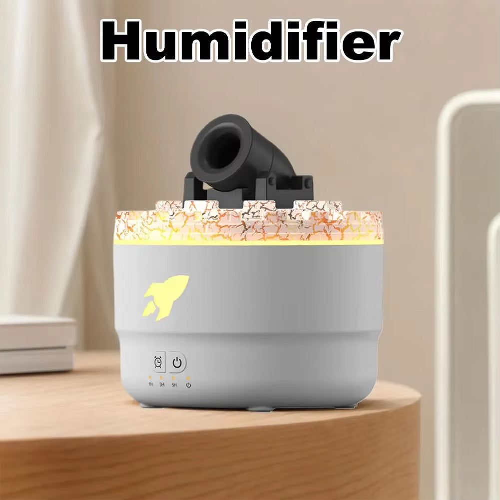 Volcanic Crack Light Cannons Humidifier Essential Oil Diffuser with Timer Cannon Blast Aroma Humidifier Aromatherapy Diffuser