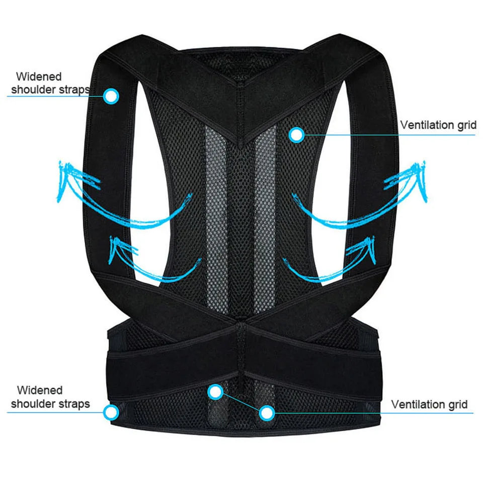 Posture Corrector Back Brace Clavicle Support Stop Slouching and Hunching Adjustable Back Trainer Unisex Correction Belt